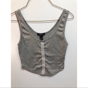 Gray crop top